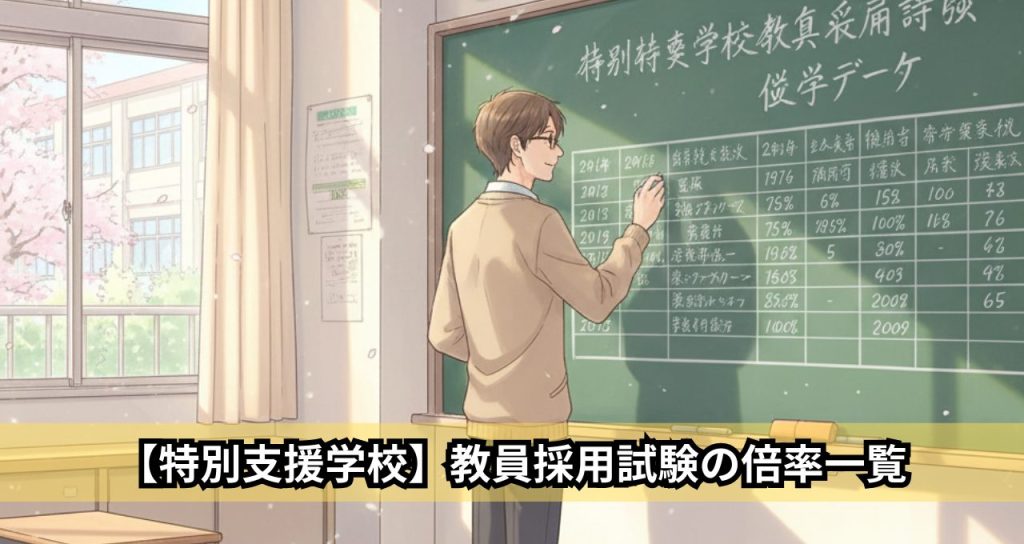 【特別支援学校】教員採用試験の倍率一覧