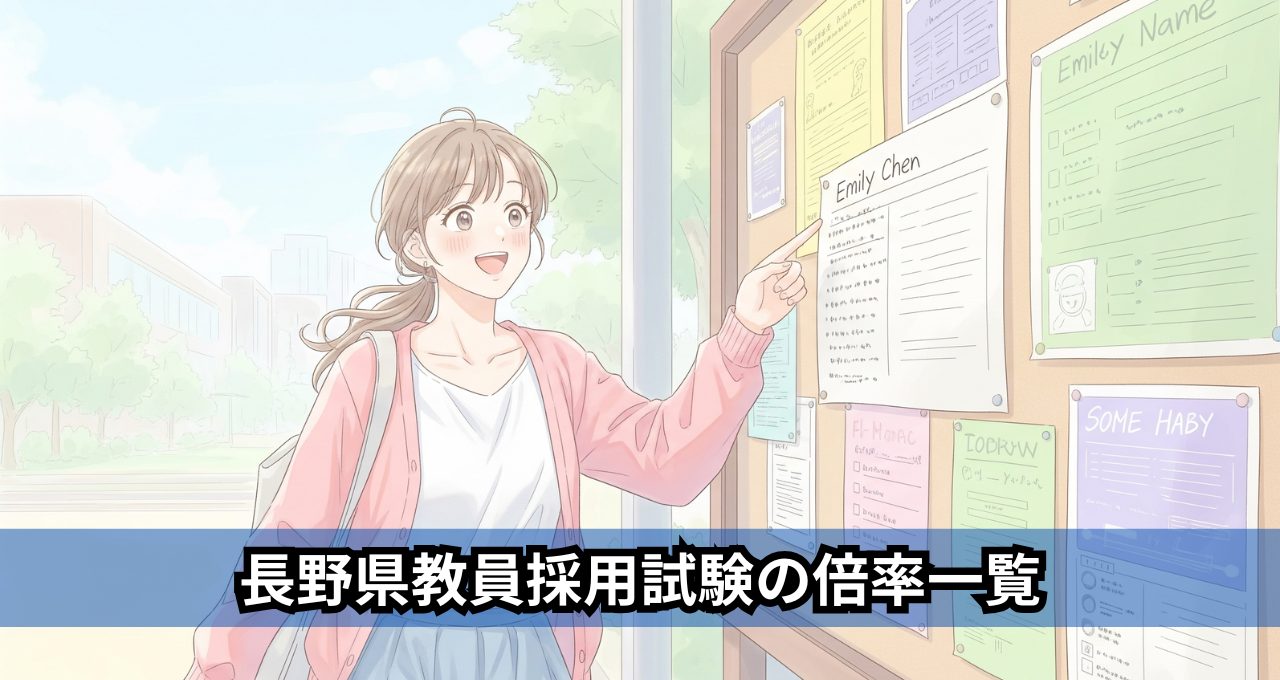 長野県教員採用試験の倍率一覧