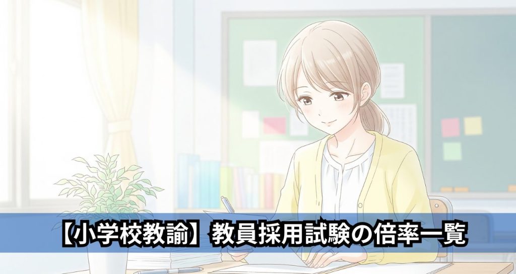 【小学校教諭】教員採用試験の倍率一覧