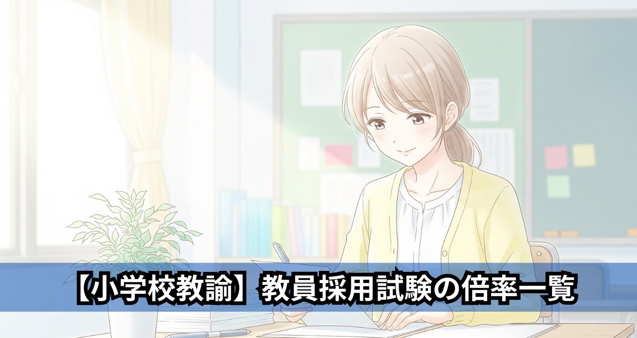 【小学校教諭】教員採用試験の倍率一覧