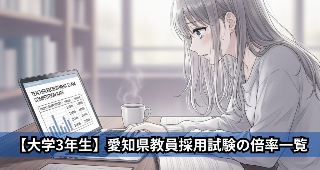 【大学3年生】愛知県教員採用試験の倍率一覧 (1)